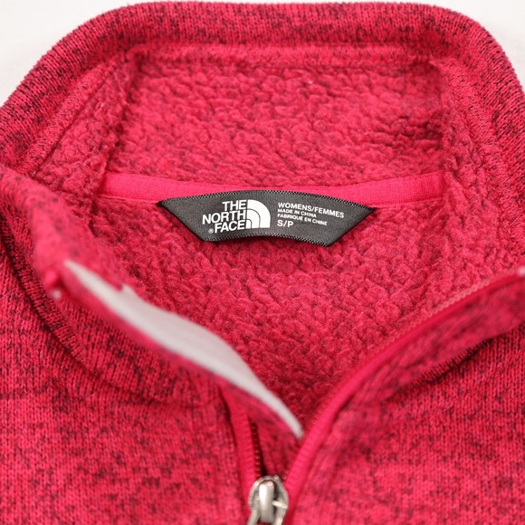 THE NORTH FACE Women's Size S Heather Pink Full Zip Maggie Sweater Fleece Jacket - Picture 2 of 7